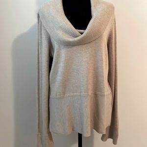 Bell Sleeve Sweater Knit Tunic - Cowl Neck Sweater, Size L